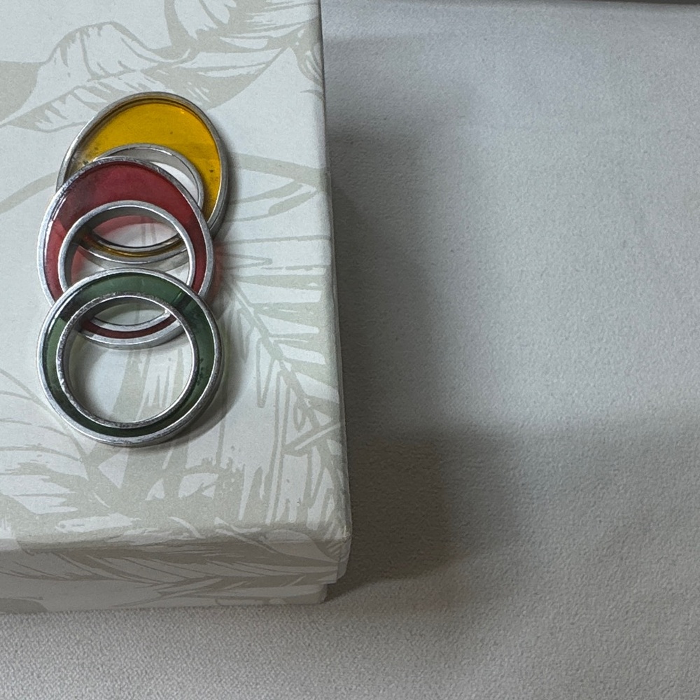Swatch Trio Ring Set - Yellow, Red, Green